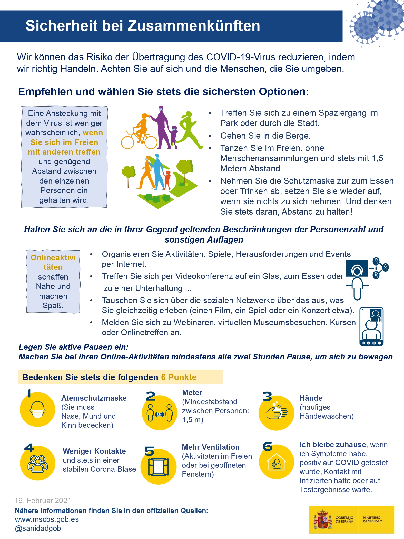 Sicherheit bei Zusammenkünften