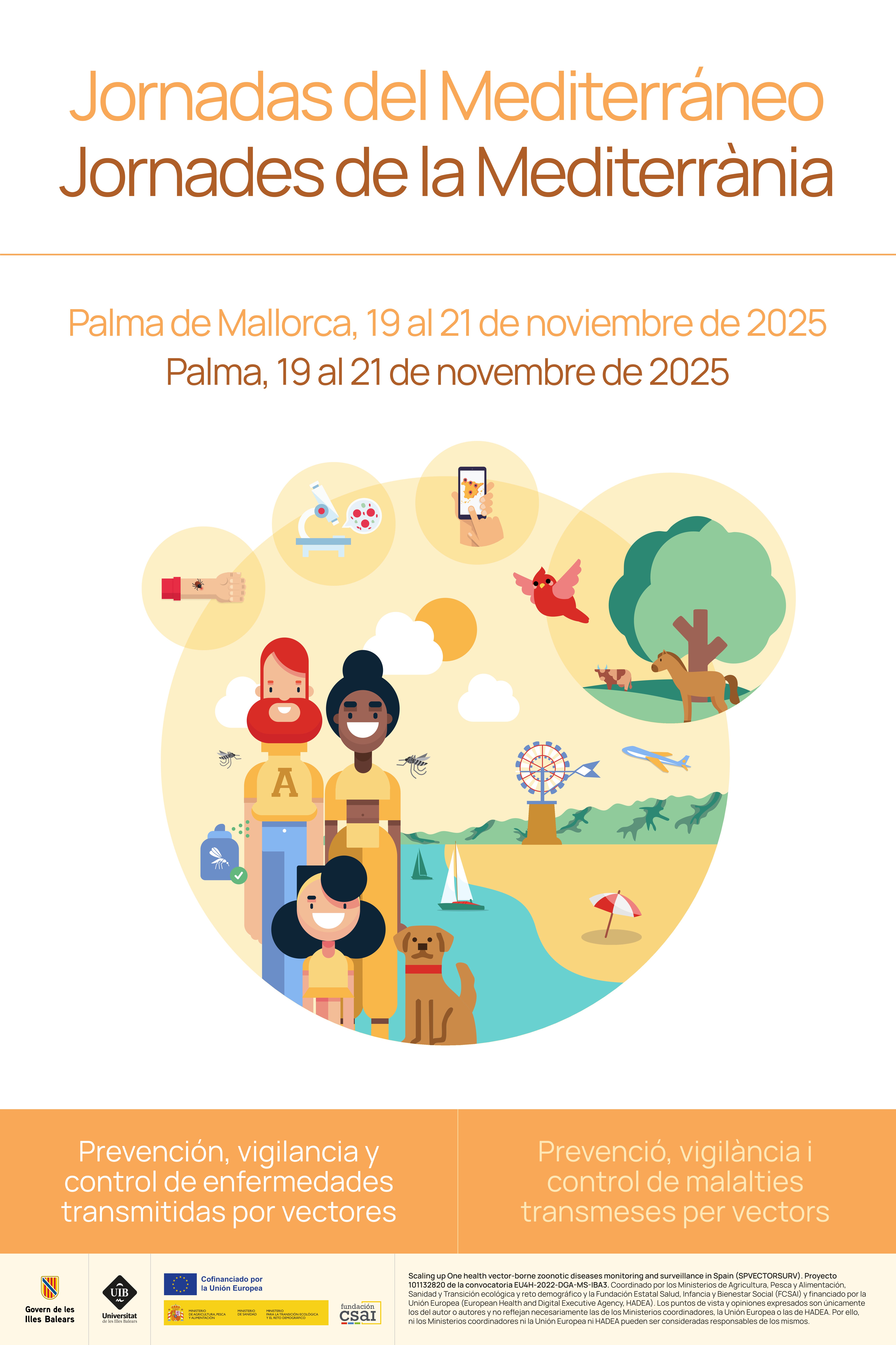 Logo Jornadas del Mediterráneo “Prevención, vigilancia y control de enfermedades transmitidas por vectores”