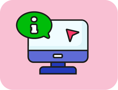 Imagen animada - Pantalla ordenador con icono información