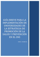 Guía breve para la implementación en universidades de la Estrategia de Promoción de la Salud y Prevención en el SNS