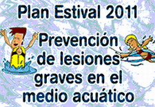 Cartel campaña Disfruta del agua y evita los riesgos