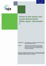 Annex to the equity and social determinants (SDH) report