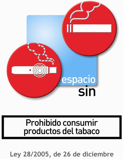 Prohibido consumir productos del tabaco - espacio sin humo