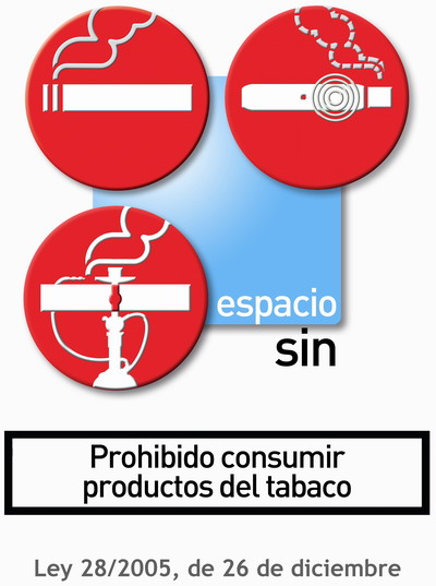 Prohibido consumir productos del tabaco - espacio sin humo