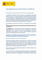 Actualizacion Estrategia de Vacunacion frente al COVID-19 - Preguntas y Respuestas