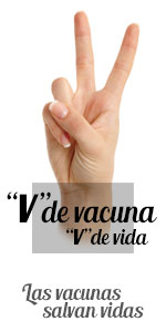 Las vacunas salvan vidas. V de vacuna V de vida