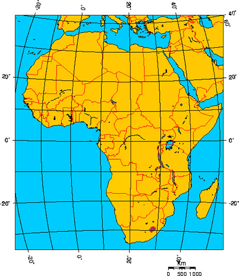 Mapa de LESOTHO