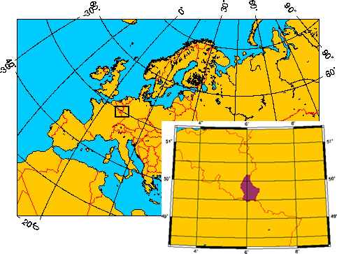 Mapa de LUXEMBURGO
