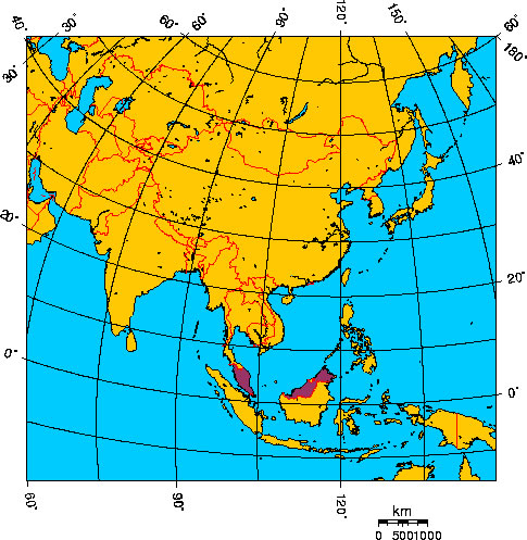 Mapa de MALASIA