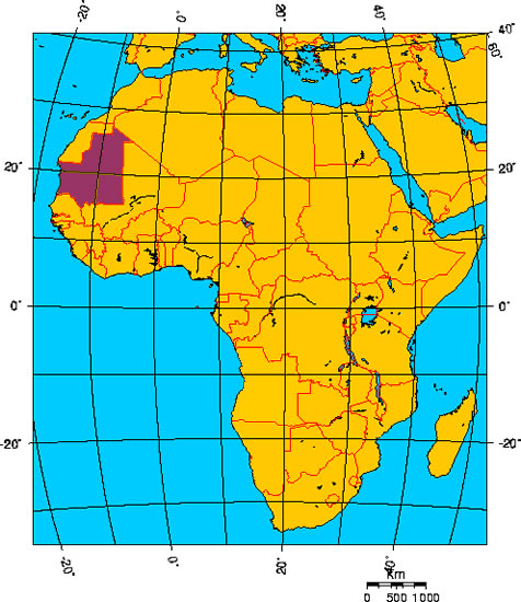 Mapa de MAURITANIA