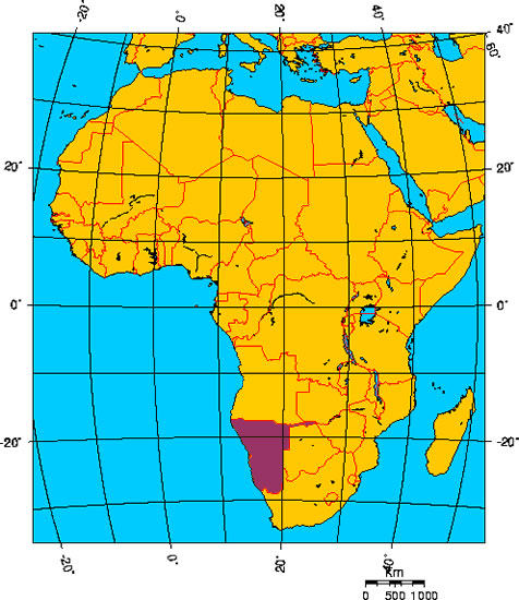 Mapa de NAMIBIA