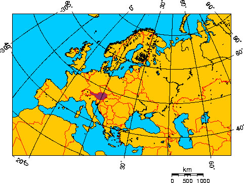 Mapa de AUSTRIA