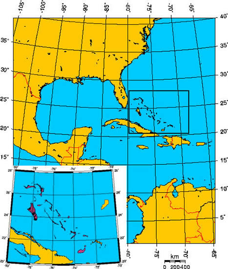 Mapa de BAHAMAS