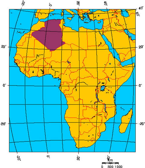 Mapa de ARGELIA