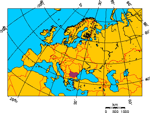 Mapa de BULGARIA