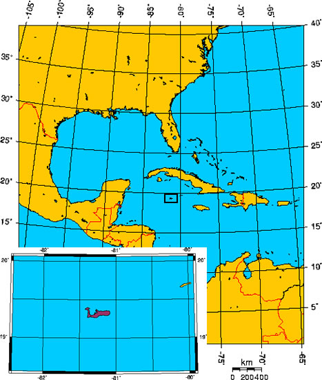 Mapa de ISLAS CAIMN