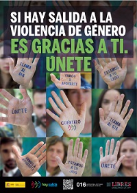 Si HaySalida a la violencia de género, es gracias a ti. ÚNETE.