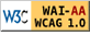 Icono de conformidad co Nivel Dobre-A, das Directrices de Accesibilidad para o Contido Web 1.0 do W3C-WAI. Abrirase nunha fiestra nova