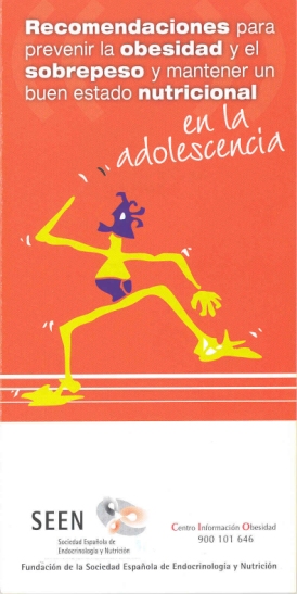 Portada de las recomendaciones para prevenir la obesidad y el sobrepeso y mantener un buen estado nutricional en la adolescencia