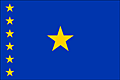 Bandera de CONGO, REP. DEM. (antes Zaire)