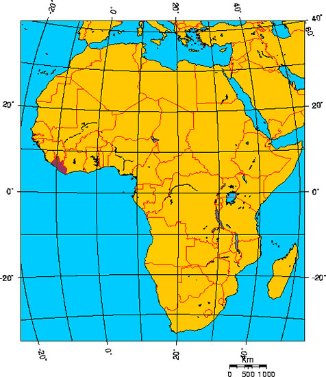 Mapa de LIBERIA