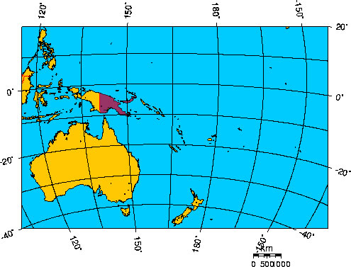 Mapa de PAPA - NUEVA GUINEA
