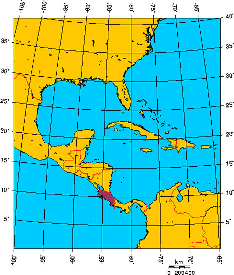 Mapa de COSTA RICA