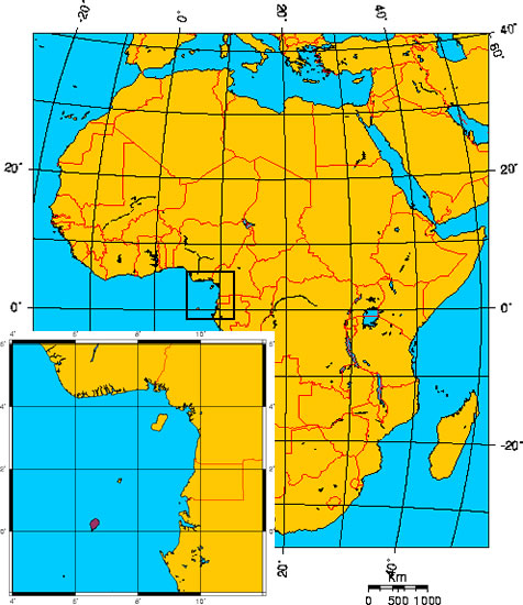 Mapa de SANTO TOM Y PRNCIPE