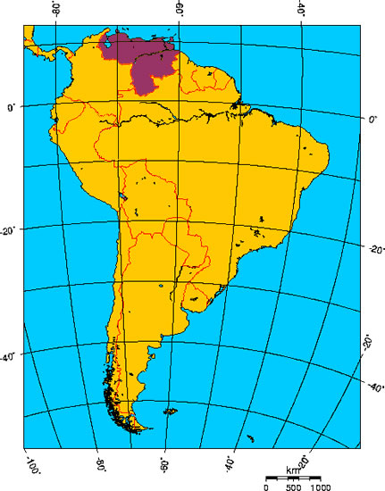 Mapa de VENEZUELA, Repb. Bolivariana