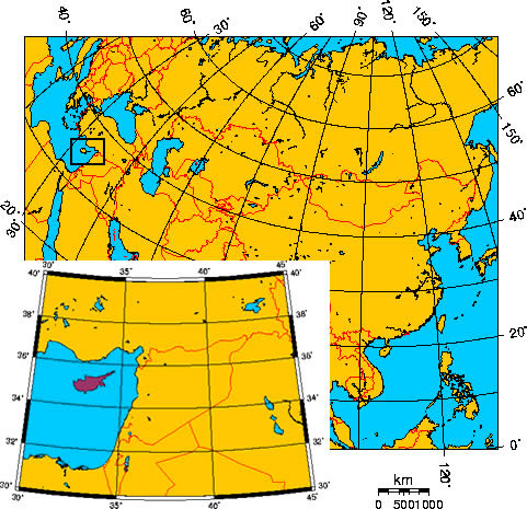 Mapa de CHIPRE