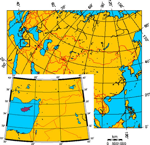 Mapa de CHIPRE