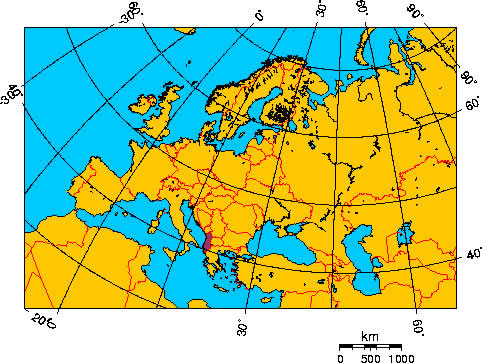 Mapa de ALBANIA