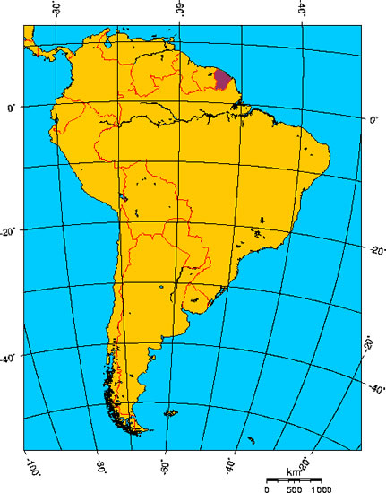 Mapa de GUAYANA FRANCESA
