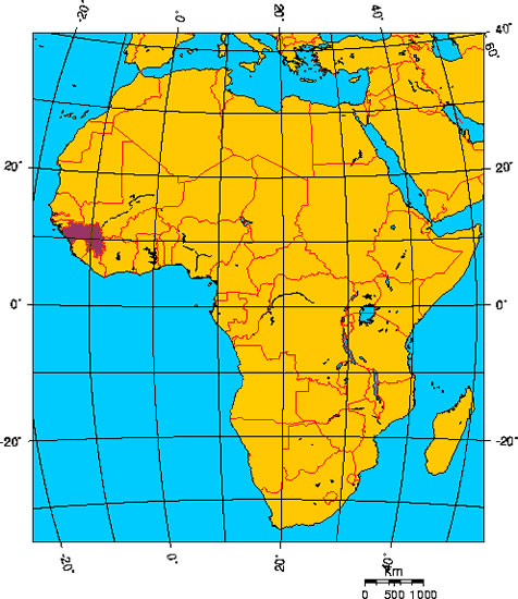 Mapa de GUINEA (CONAKRY)
