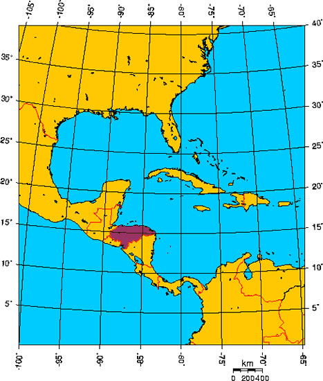 Mapa de HONDURAS