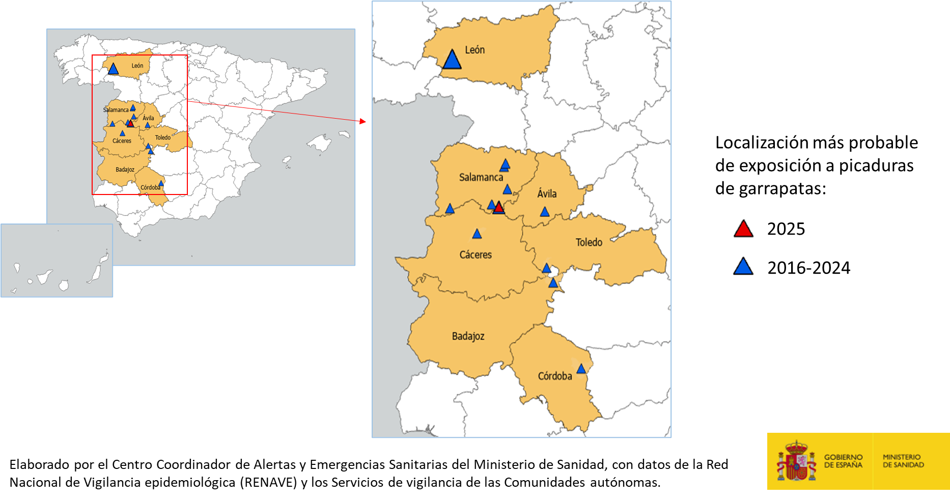 Casos humanos confirmados de fiebre hemorrágica de Crimea-Congo, 2025
