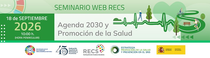Banner del Seminario Web Agenda 2030 y Promoci&oacute;n de la Salud