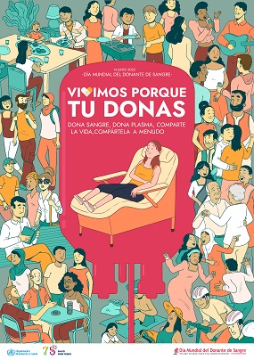 Enlace a la página de la OMS. Campaña día mundial del donante de sangre - 14 de junio