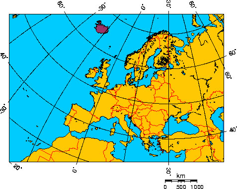 Mapa de ISLANDIA