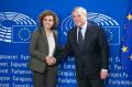 23/01/2017 - La ministra ha sido la primer miembro del Gobierno en ser recibida por el nuevo presidente del Parlamento Europeo,  Antonio Tajani.