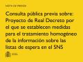 16/02/2026 - Sanidad inicia los trámites para unificar el sistema de información de listas de espera