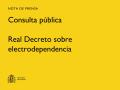 05/03/2026 - Sanidad impulsa la regulación de la electrodependencia para reforzar la protección ante cortes de suministro eléctrico