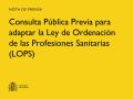 17/03/2026 - Sanidad abre el proceso para actualizar la regulación de las profesiones sanitarias