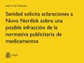 19/06/2025 - Sanidad solicita aclaraciones a Novo Nordisk sobre una posible infracción de la normativa publicitaria de medicamentos