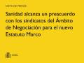 15/12/2025 - Sanidad alcanza un preacuerdo con los sindicatos del Ámbito de Negociación para el nuevo Estatuto Marco