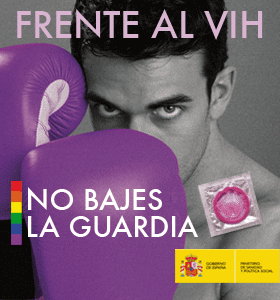 Imagen de campaña. Frente al VIH, no bajes la guardia