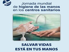 Cartel Jornada Mundial de higiene de manos en los centros sanitarios