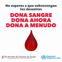 Cartel Día Mundial del Donante de Sangre 2017