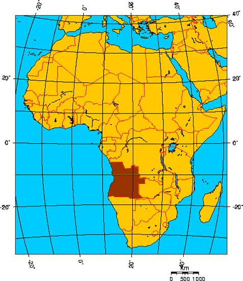 Mapa de ANGOLA