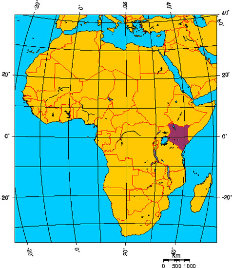 Mapa de KENIA